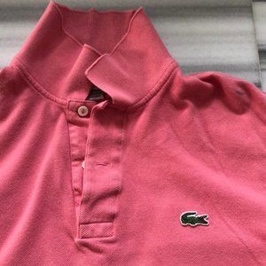 Lacoste Size-3 Coral Short Sleeve Polo Shirt
